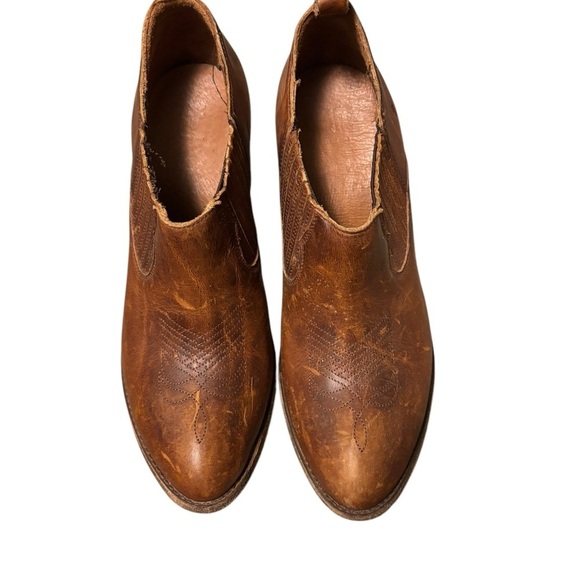 Frye Ilana Pull On Leather Women’s Shooties Booties Shoes Cognac 9 B - Picture 3 of 8